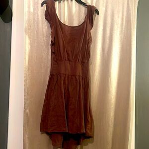 Free People Ruffled Tie Back Mini Dress
